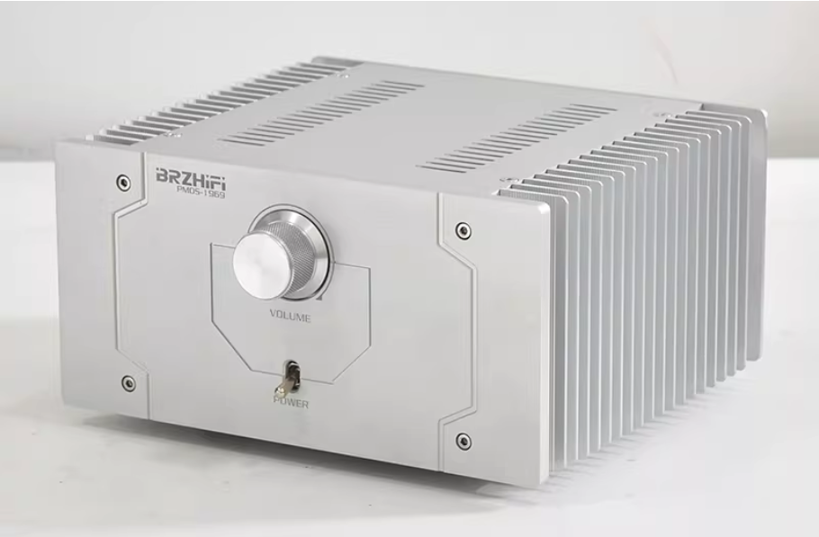 Exquisite can installable Weiliang 1969 all aluminum power amplifier DIY chassis vu meter amp box with both side heatsink