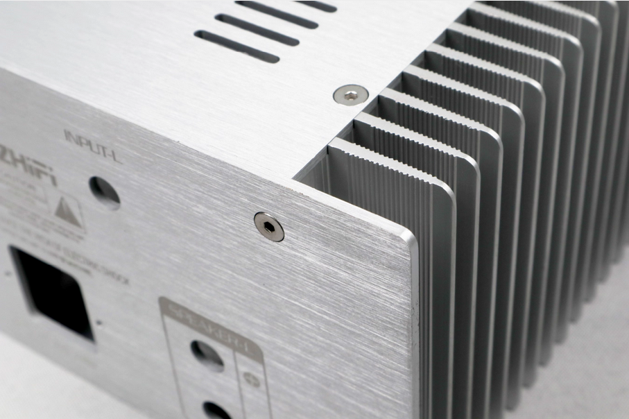 Exquisite can installable Weiliang 1969 all aluminum power amplifier DIY chassis vu meter amp box with both side heatsink