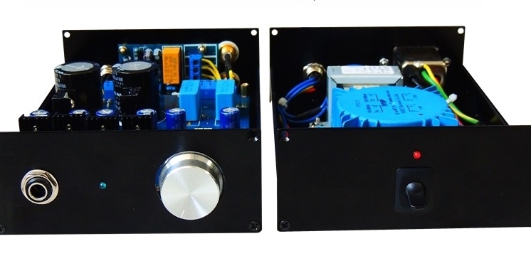 Finished Lehmann circuit Audiophile split headphone amplifier
