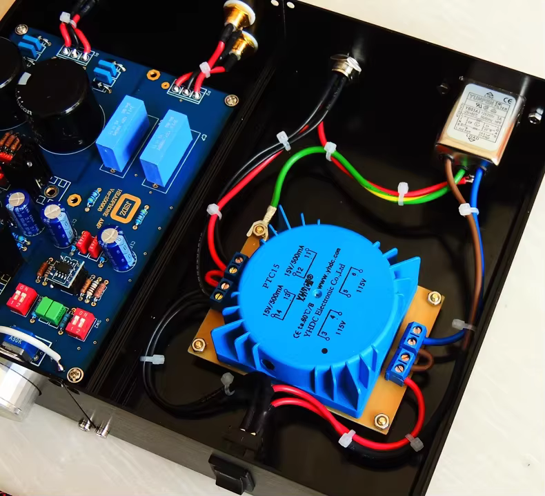 Finished Lehmann circuit Audiophile split headphone amplifier
