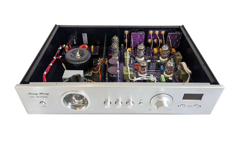 XiangSheng 728A Balanced ECC82 ECC81 Electron Tube PreAmp ,Wada Shigeho Cuircuit Pre-amplifier with Remote