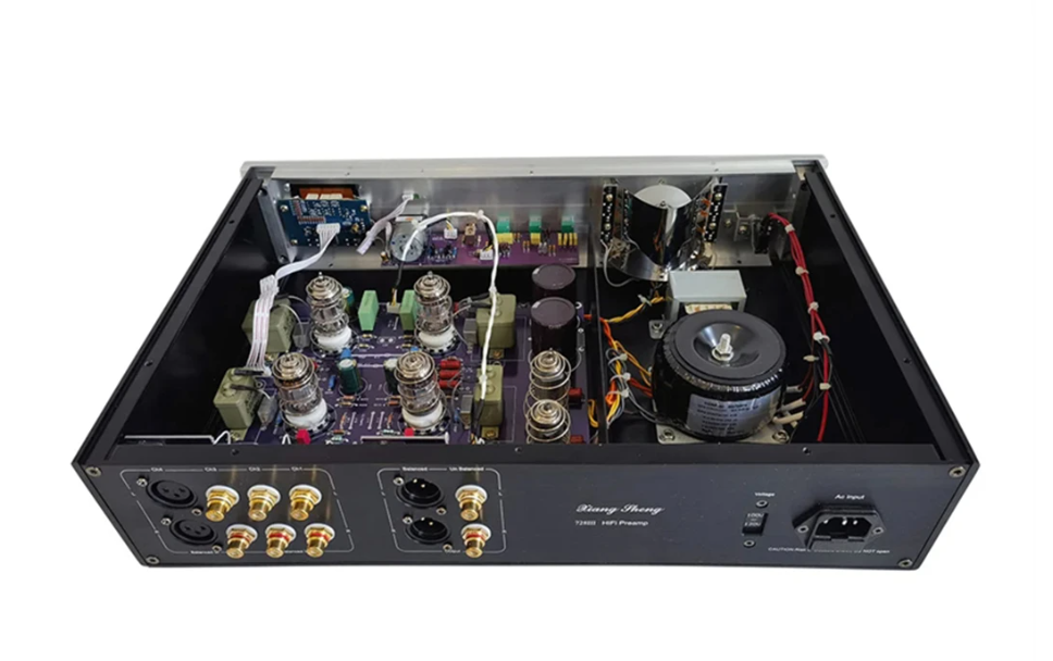 XiangSheng 728A Balanced ECC82 ECC81 Electron Tube PreAmp ,Wada Shigeho Cuircuit Pre-amplifier with Remote