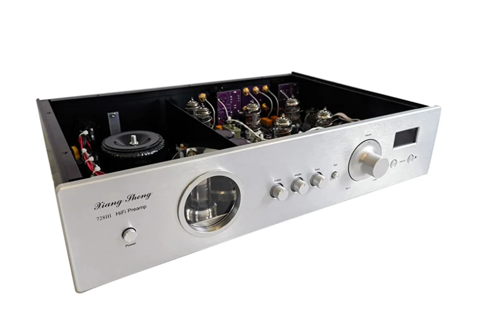 XiangSheng 728A Balanced ECC82 ECC81 Electron Tube PreAmp ,Wada Shigeho Cuircuit Pre-amplifier with Remote