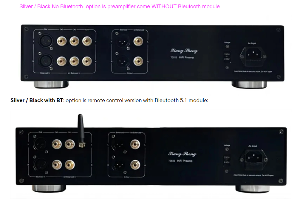 XiangSheng 728A Balanced ECC82 ECC81 Electron Tube PreAmp ,Wada Shigeho Cuircuit Pre-amplifier with Remote