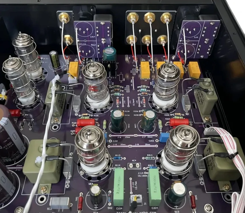 XiangSheng 728A Balanced ECC82 ECC81 Electron Tube PreAmp ,Wada Shigeho Cuircuit Pre-amplifier with Remote