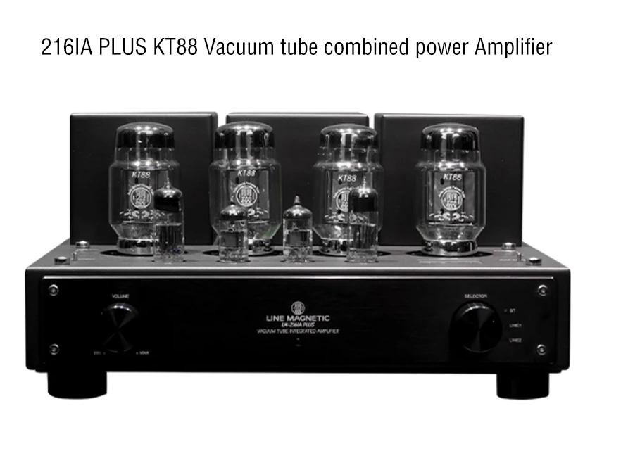 Line magnetic LM-216IA PLUS 12AU7 KT88 Vacuum Tube Amplifier Bluetooth HiFi Power Amplifier 45W +45W Merged Amp Audio