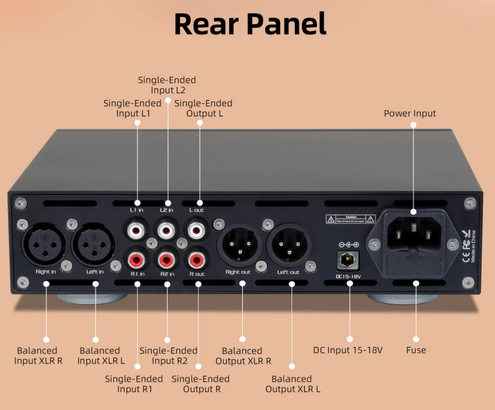 Audalytic HP70 Headphone Amplifier Fully Balanced Class A Headphone Amplifier Preamp Remote Control