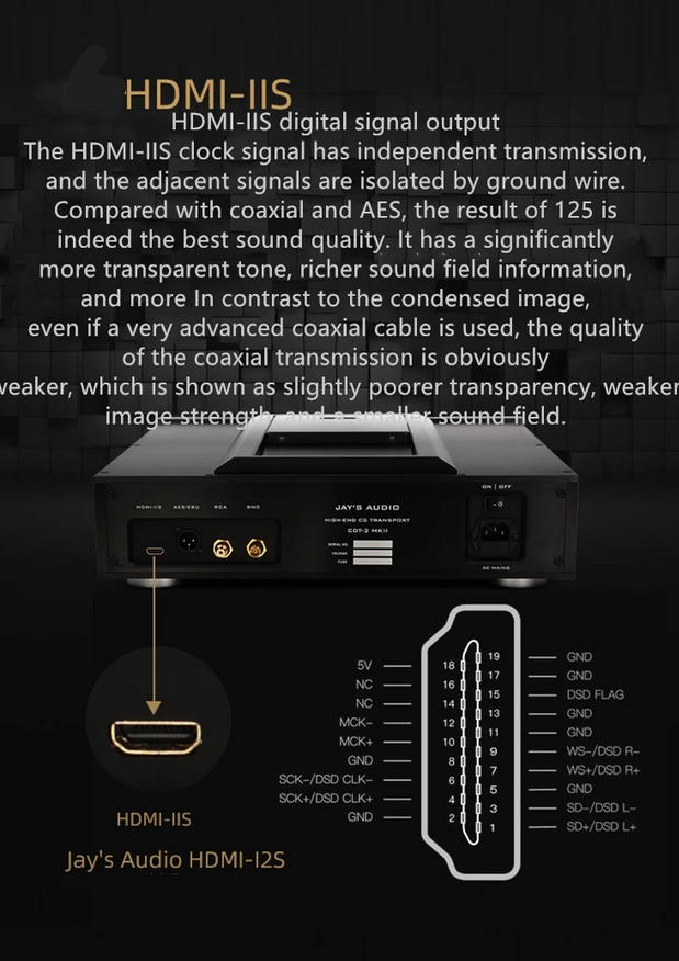 Jay's Audio CDT2 MK3 CD Transport HIFI CD Turntable OCXO constant temperature clock CDM4 driver IIS AES RCA BNC
