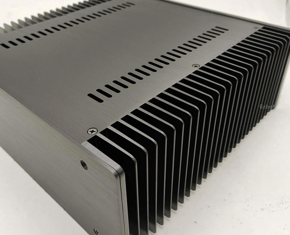 Back silver Full Aluminum Alloy Class A Amplifier DIY Chassis Power Amp Case DIY Enclosure HIFI Audio Install housing 320*120*315MM