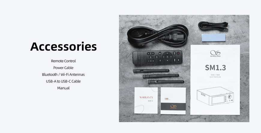 SHANLING SM1.3 High-End Hi-Fi Streamer All-In-One Desktop DAC AMP Hi-Res Audio AK4191EQ AK4499EX chips Bluetooth 5.2 LDAC aptX