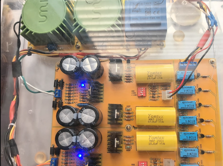 finished PASS 1.7/2.0 preamplifier DIY power supply board