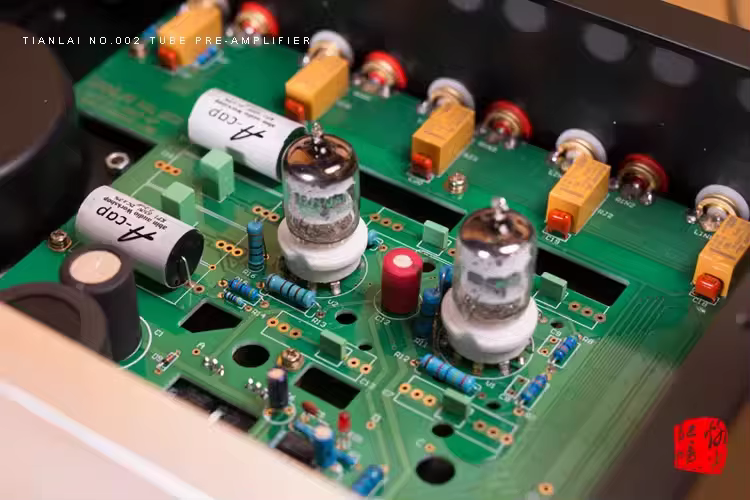 New V2  stereo GE5670 vacuum tube preamplifier with Four way input selection
