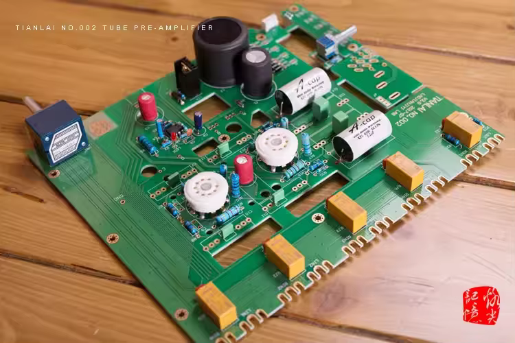 New V2  stereo GE5670 vacuum tube preamplifier with Four way input selection