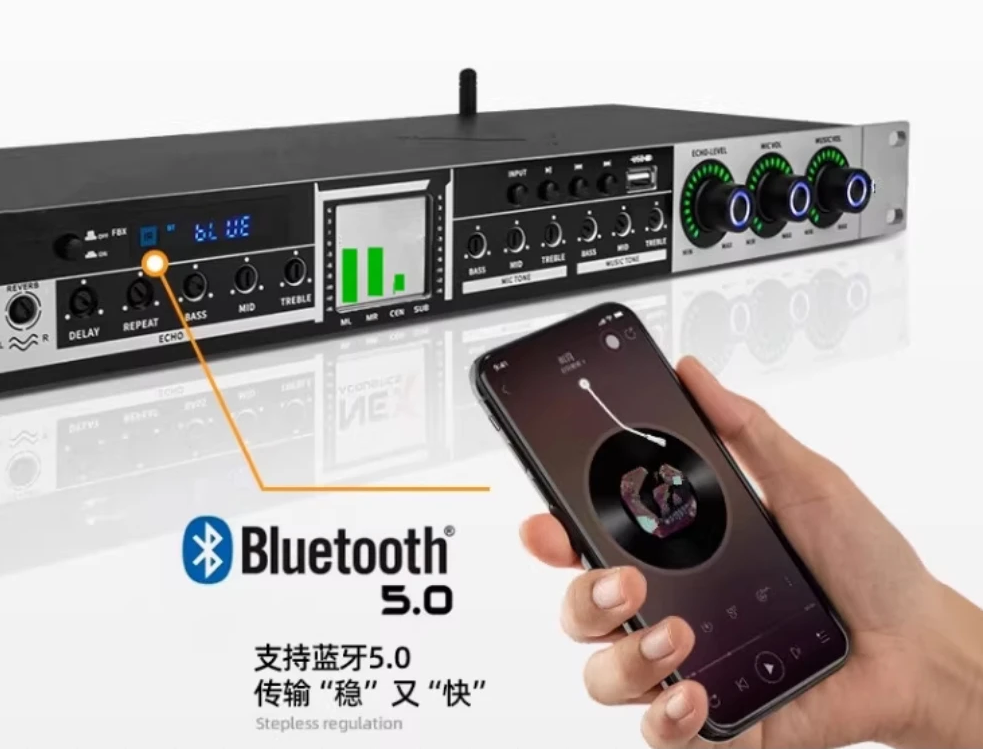 JBL NPN Professional Dual Reverb Anti Roaring Bluetooth preamp Effect Device KTV Reverb Karaoke