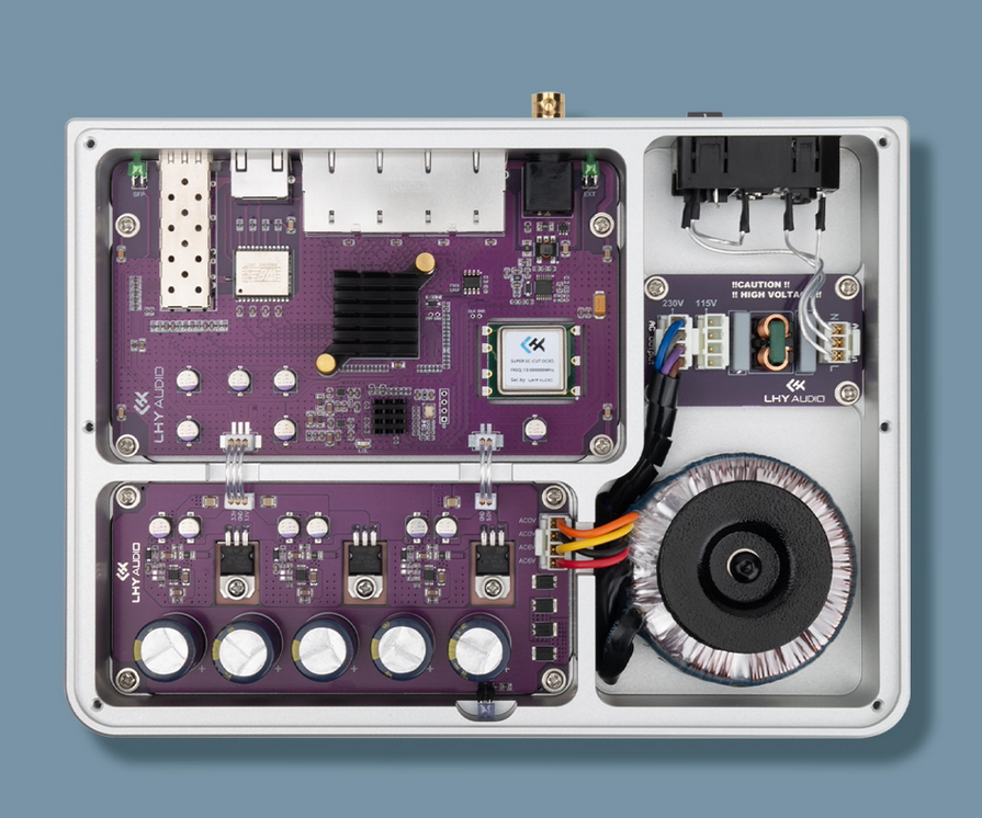 LHY AS6 Audio HIFI Ethernet Switch LPS linear Power Supply OCXO Constant Temperature Crystal Oscillator+LT3042+PNP+10/100/1000M