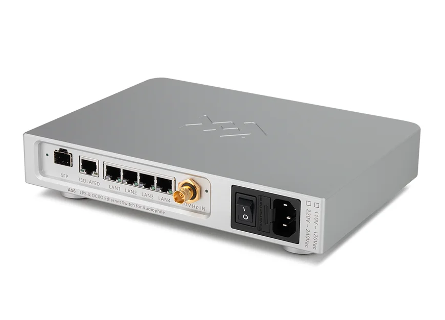 LHY AS6 Audio HIFI Ethernet Switch LPS linear Power Supply OCXO Constant Temperature Crystal Oscillator+LT3042+PNP+10/100/1000M