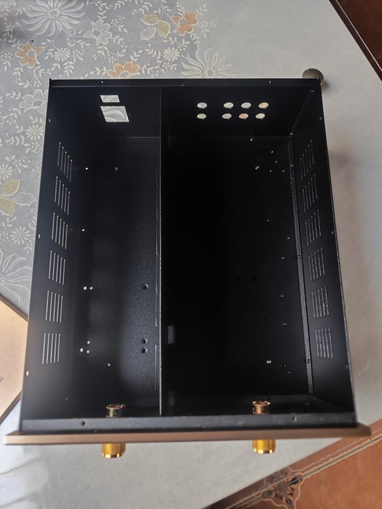 LETAO/AN High-end Audiophile tube preamp chassis DIY amplifier case champagne gold front panel