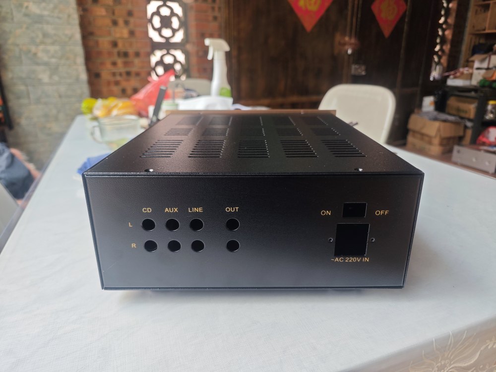 LETAO/AN High-end Audiophile tube preamp chassis DIY amplifier case champagne gold front panel