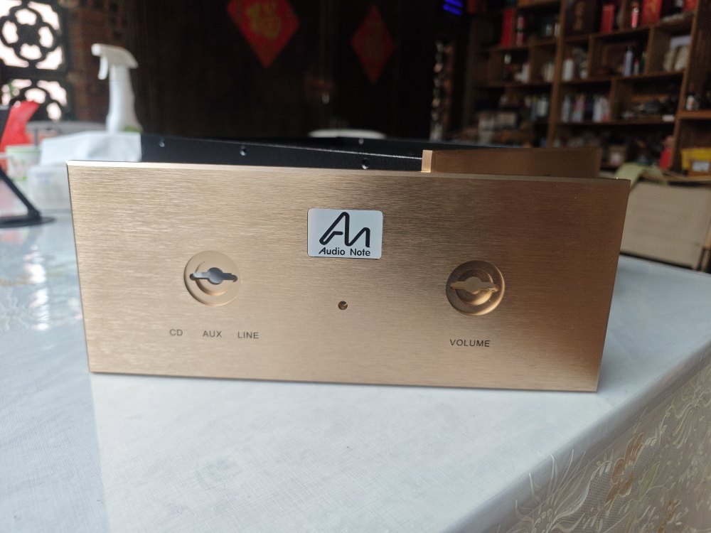 LETAO/AN High-end Audiophile tube preamp chassis DIY amplifier case champagne gold front panel