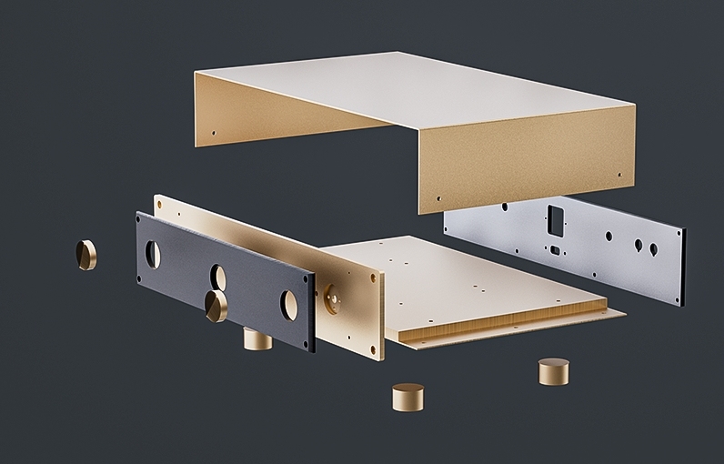 HIFI DIY Iron-aluminum hybrid amplifier chassis Integrated amplifier case Suitable for installing FM300A circuit
