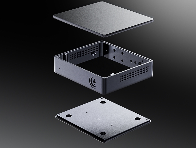 1614 All-aluminum alloy integrated profile power amplifier chassis PAD30 black HIFI DIY amp case
