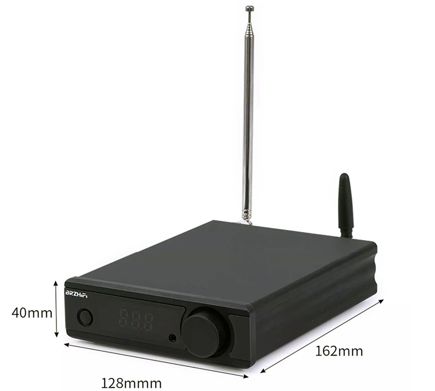 150Wx2 TPA3255 Chip Bluetooth 5.3 Hi-Fi Digital Amplifier with USB/SD/RCA/Optical/Coaxial Input Bass Output for Home Speakers