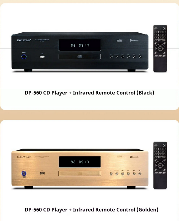 DP560 HiFi CD Player with Bluetooth 5.0 High Fidelity Music Disc Playback Audiophile CD Transport