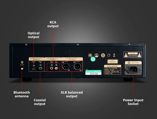 DP560 HiFi CD Player with Bluetooth 5.0 High Fidelity Music Disc Playback Audiophile CD Transport