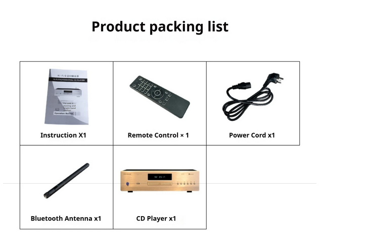 DP560 HiFi CD Player with Bluetooth 5.0 High Fidelity Music Disc Playback Audiophile CD Transport