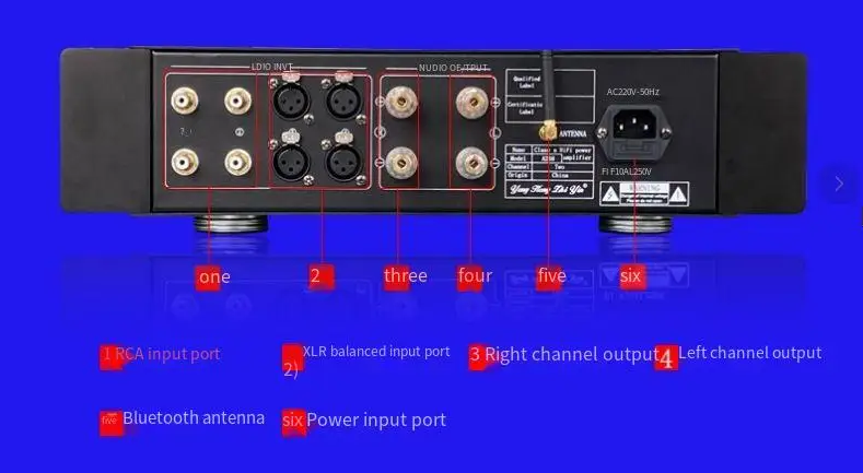 A288 Upgraded High Power Class A 5.1 HiFi Amplifier Bluetooth Gold Sealed Tube Combined amp 300W*2