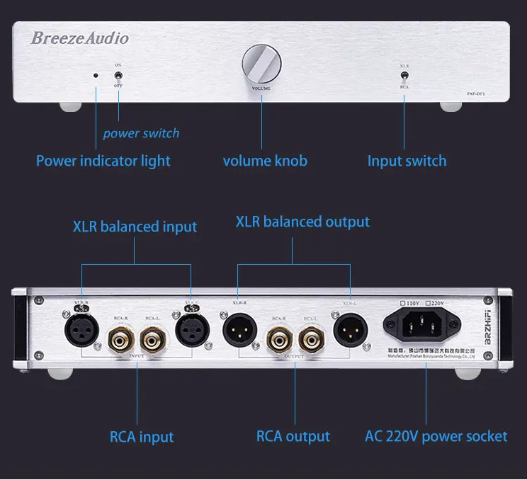 BRZHIFI Full Balanced Preamplifier Berlin 877 Flagship Pre-Line PreAmplifier  High-end Preamp
