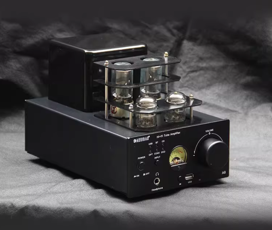 80W+80W HiFi Tube Amplifier High Power Fever Amplifier Audio Speaker Amplifier for Home Theater with Bluetooth 5.0 Ear Amplifier