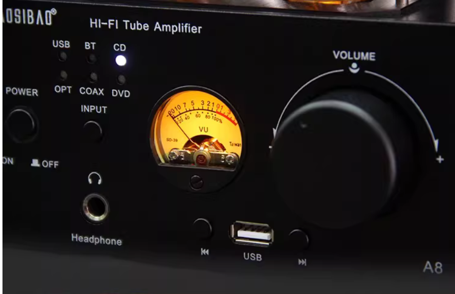 80W+80W HiFi Tube Amplifier High Power Fever Amplifier Audio Speaker Amplifier for Home Theater with Bluetooth 5.0 Ear Amplifier