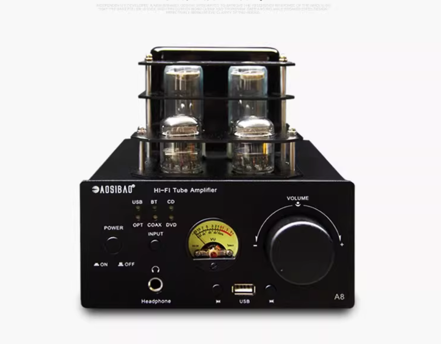 80W+80W HiFi Tube Amplifier High Power Fever Amplifier Audio Speaker Amplifier for Home Theater with Bluetooth 5.0 Ear Amplifier