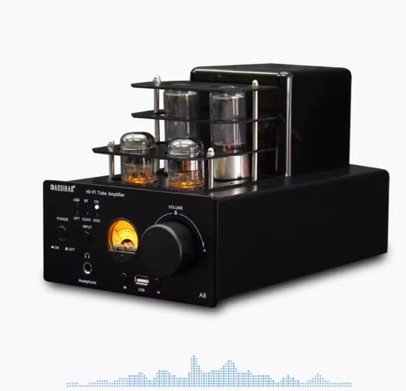 80W+80W HiFi Tube Amplifier High Power Fever Amplifier Audio Speaker Amplifier for Home Theater with Bluetooth 5.0 Ear Amplifier