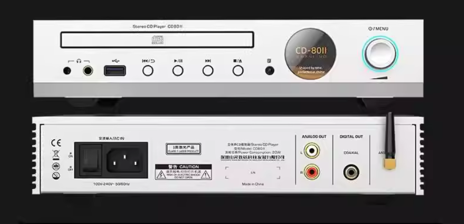 SHANLING CD80ll MQA CD Player Phillips Drive ES9219MQ DAC LTA8092 Amplifier chip Hi-Res Audio Bluetooth Input LDAC