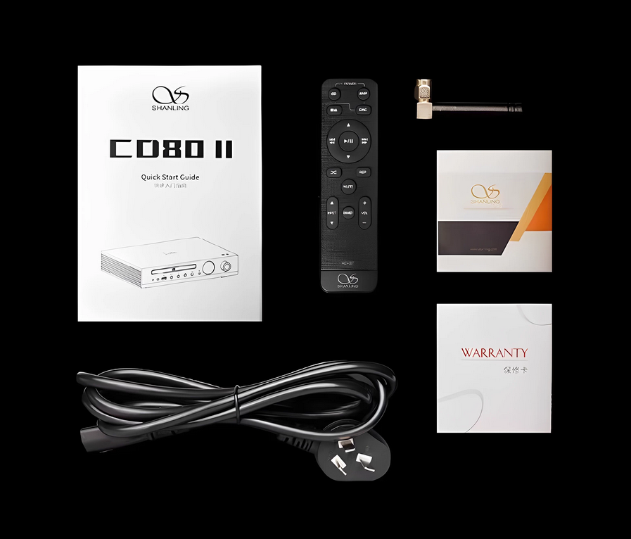SHANLING CD80ll MQA CD Player Phillips Drive ES9219MQ DAC LTA8092 Amplifier chip Hi-Res Audio Bluetooth Input LDAC