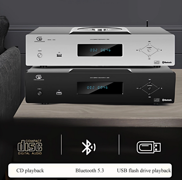 CD50HIFI Professional CD Player with Bluetooth 5.3 SC6137 DAC Chip High-End Balanced CD Music Player DA11 Drive Mechanism