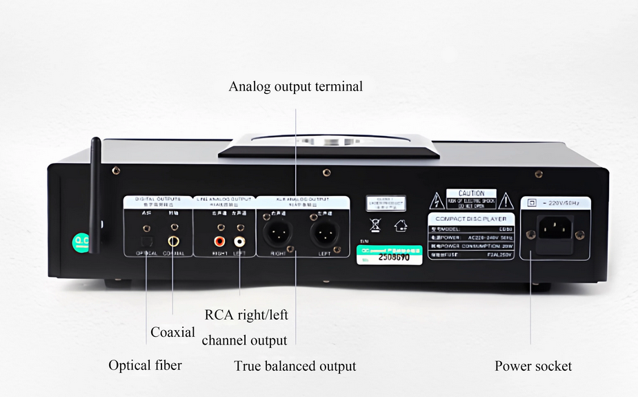 CD50HIFI Professional CD Player with Bluetooth 5.3 SC6137 DAC Chip High-End Balanced CD Music Player DA11 Drive Mechanism