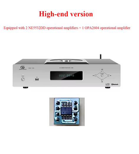 CD50HIFI Professional CD Player with Bluetooth 5.3 SC6137 DAC Chip High-End Balanced CD Music Player DA11 Drive Mechanism
