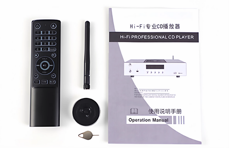 HIFI CD Player ESS9038Q2M DAC Wireless Bluetooth Fully Balanced OPA2604 OpAmp CD Music Turntable Toroidal Transformer