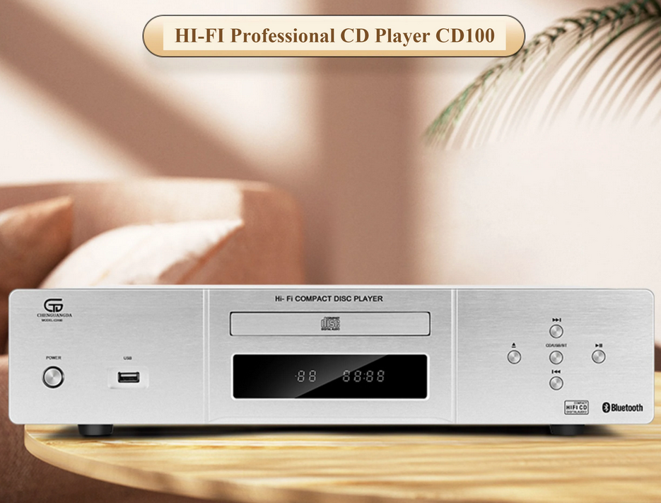 HIFI Professional CD Player Bluetooth 5.3 DA11 Movement Lossless Home CD Turntable USB Read OPA1612 Op Amp Toroidal Transformer