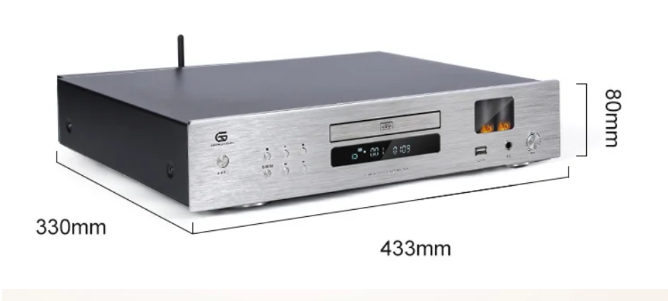 HIFI CD Player 6*1N Vacuum Tube Bluetooth 5.0 SPHE8104+OPA2604AP Chip Home Audiophile Vacuum Tube CD Player USB Lossless Reading