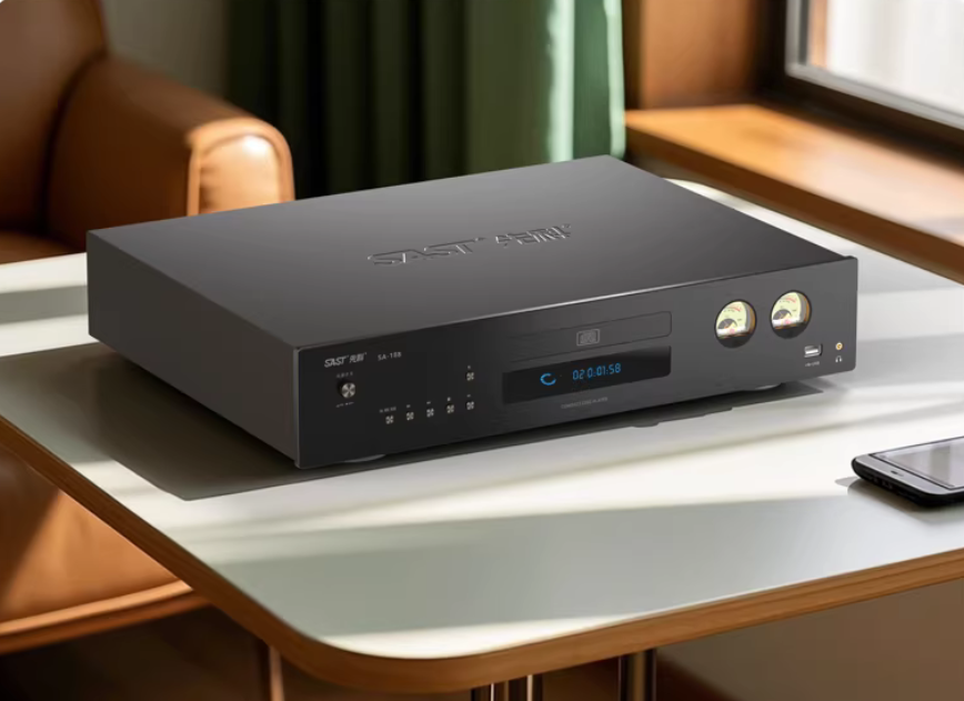 SA-188 HIFICD Player Bluetooth 5.2 SPHE8104 DAC Chip Dual VU Meters Audiophile CD Music Transport Supports Electronic Shockproof