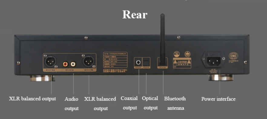 Professional HIFI Tube CD Player DTS Decoding SPH8104 Bluetooth 5.2 Audiophile Pure CD Player USB Reading Toroidal Transformer