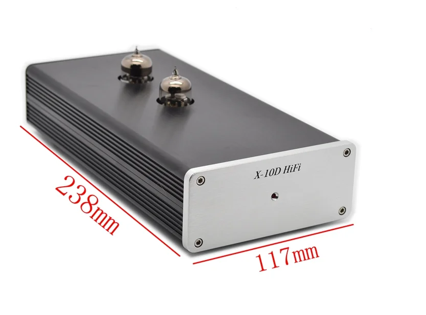X-10D 2.0 original circuit HiFi 6N11 tube buffer audio signal tube preamplifier With AC12V power adapter