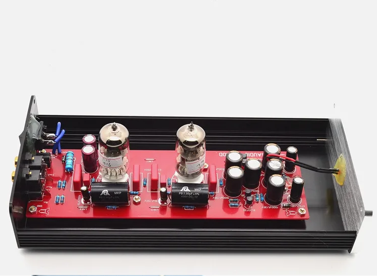 X-10D 2.0 original circuit HiFi 6N11 tube buffer audio signal tube preamplifier With AC12V power adapter