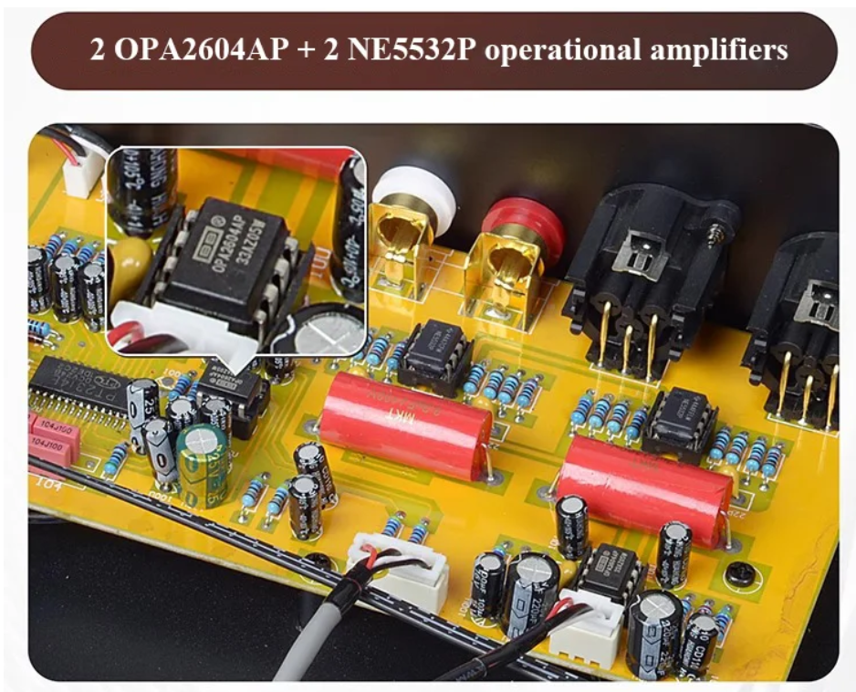 Lossless HIFI CD Player with Bluetooth 5.3 DTS Decoding DSP Sound Effects Home CD Music Player OPA2604AP Operational Amplifier