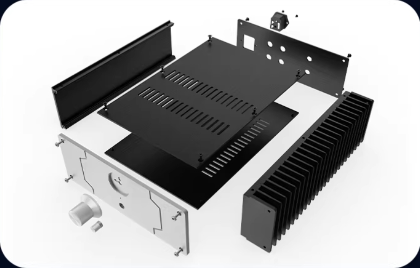 MA-9 Type B Full Aluminum alloy amplifier Chassis HIFI DIY Audio Case Single side cooling power amp box