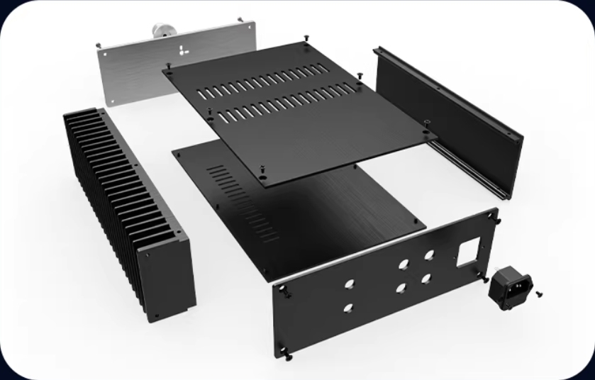 MA-9 Type B Full Aluminum alloy amplifier Chassis HIFI DIY Audio Case Single side cooling power amp box